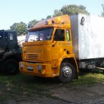Samochody ciężarowe marki Star na placu muzealnym na wydarzeniu "Legenda Stara"