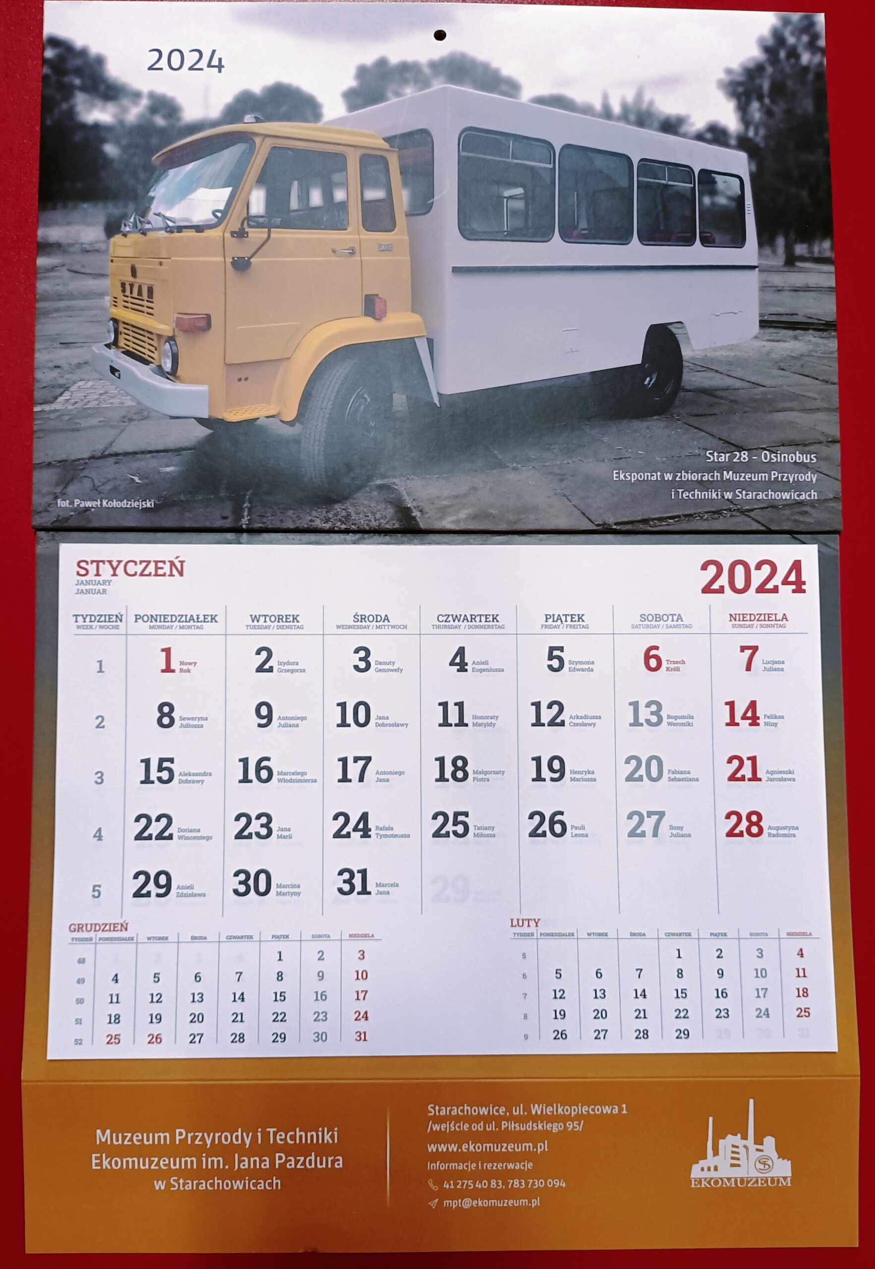 Kalendarz muzealny na 2024 r. już w sprzedaży.