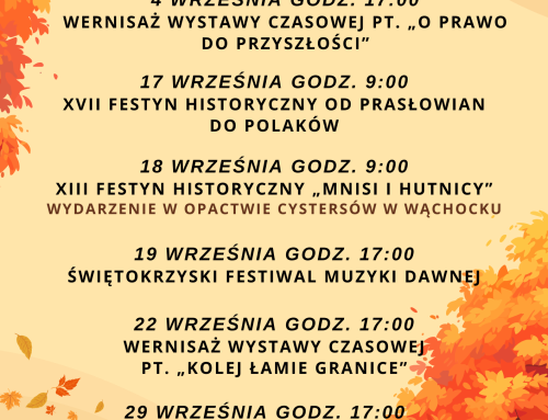 Zdarzenia muzealne – wrzesień 2026